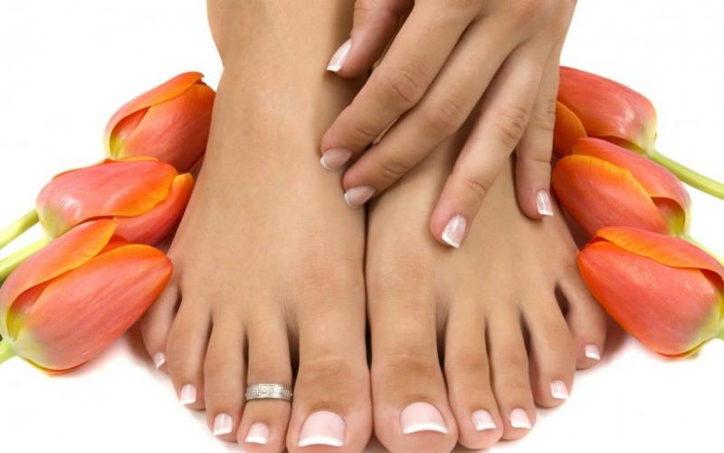 Man-made beauty of feet at home